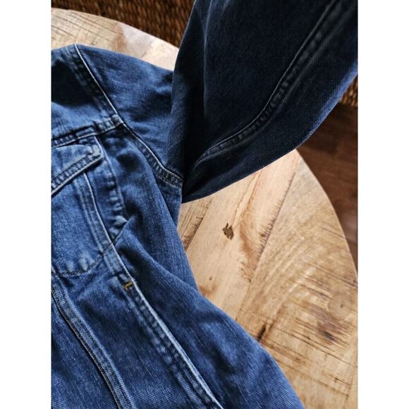 EDDIE BAUER WOMENS DARK BLUE JEAN DENIM JACKET SMALL 100% COTTON VTG - Picture 8 of 14